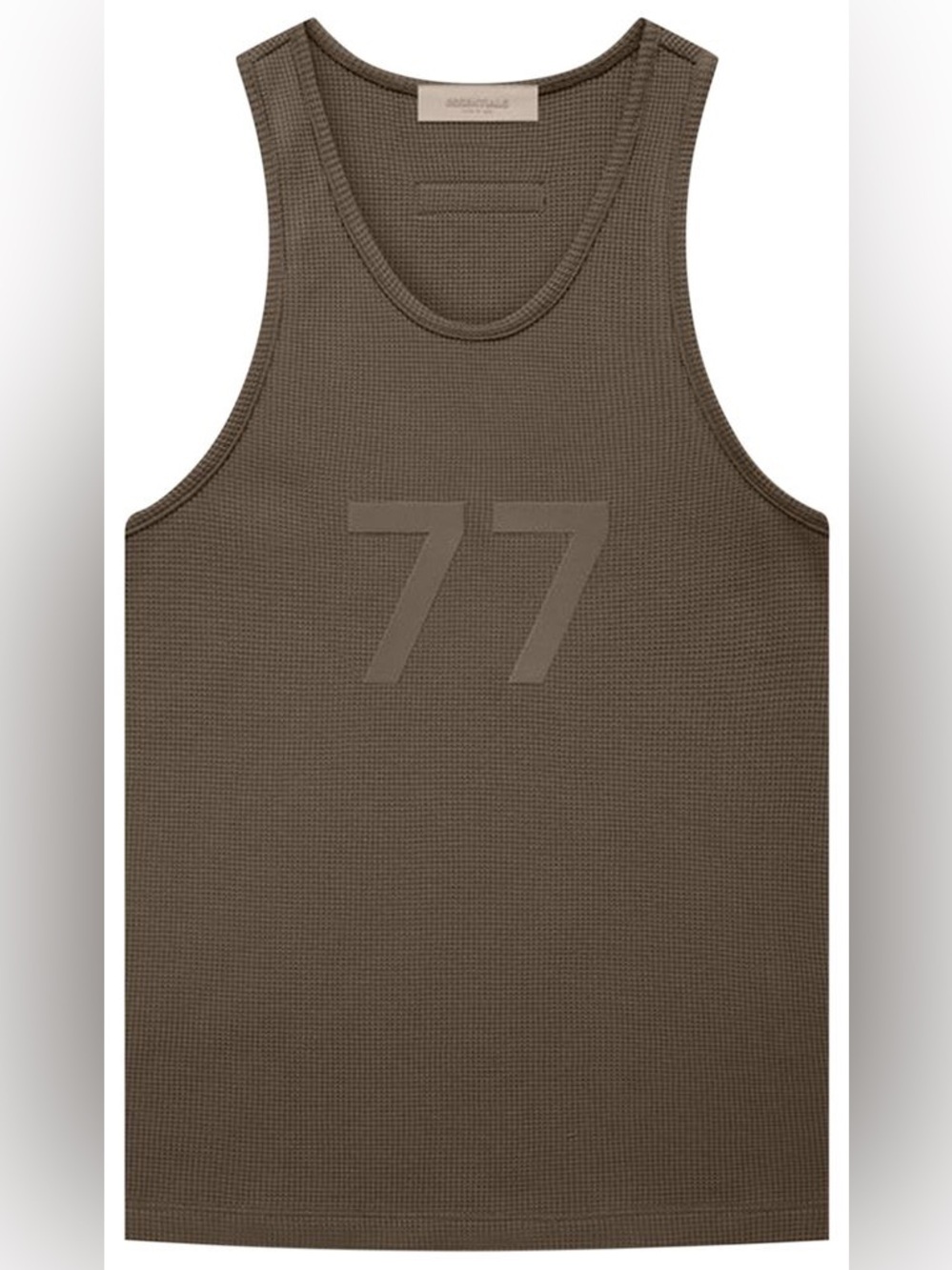 Fear Of God ESSENTIALS Size S brown Waffle Knit 77 Tank Top racerback